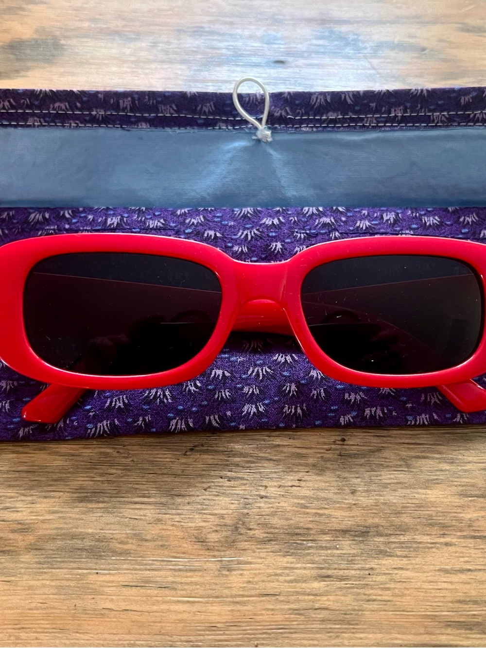 Fun Red sunglasses w/ homemade sunglasses case